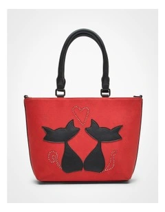Cat Love Shoulder Bag Red/Black