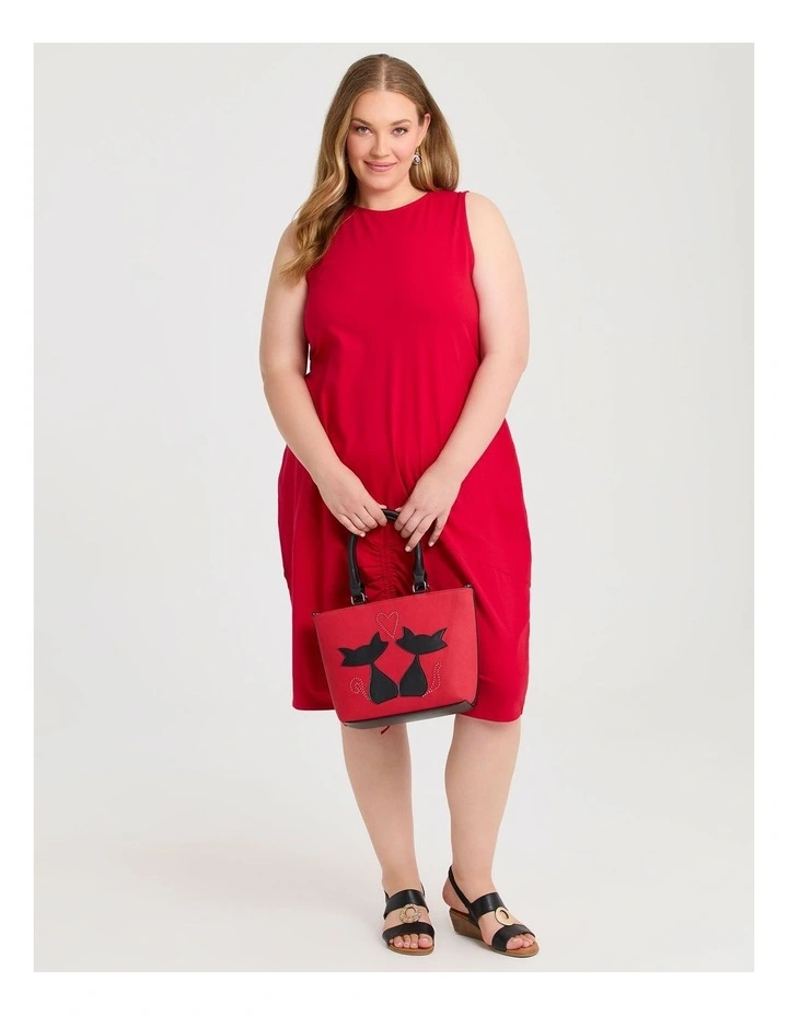 Cat Love Shoulder Bag Red/Black image 7