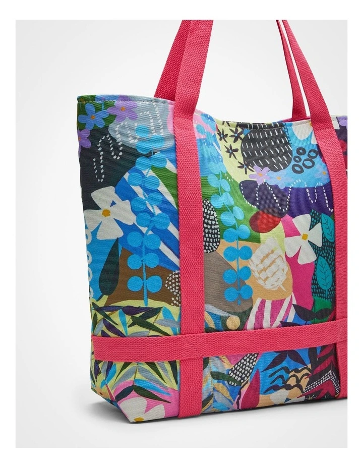 Joan Blond Floral Tote Bag in Multi image 4