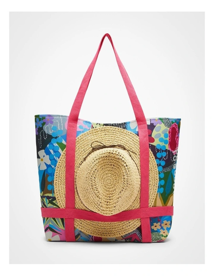 Joan Blond Floral Tote Bag in Multi image 5