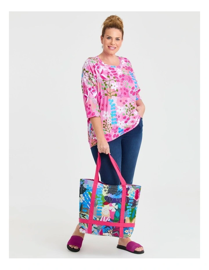 Joan Blond Floral Tote Bag in Multi image 7