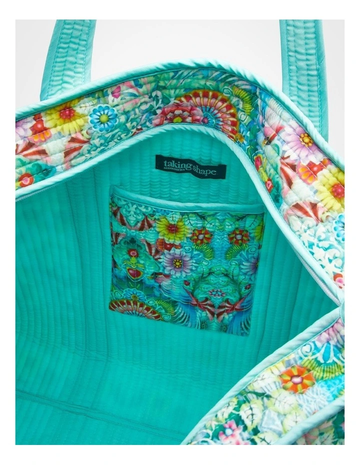 Catalina Quilted Tote Bag in Multi image 4