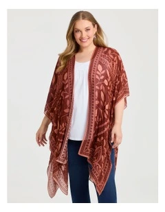 Ethereal Leaves Cape in Multi