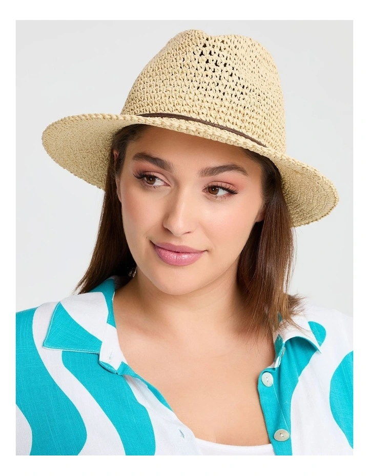 Easy Travel Natural Fedora Hat Natural image 2