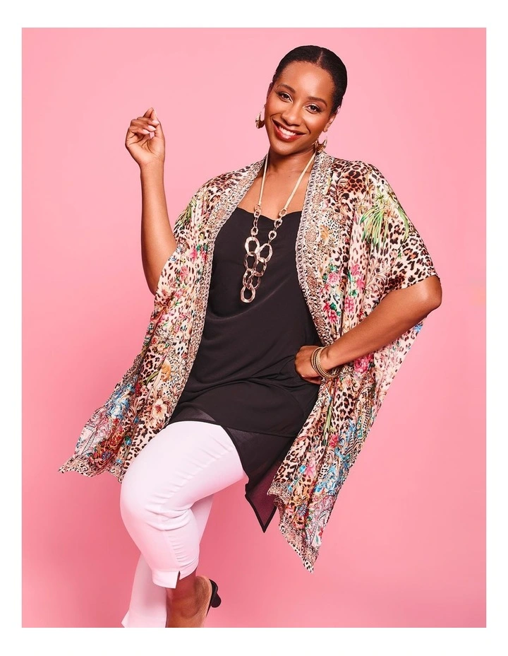 Natural Party Kimono Print image 4