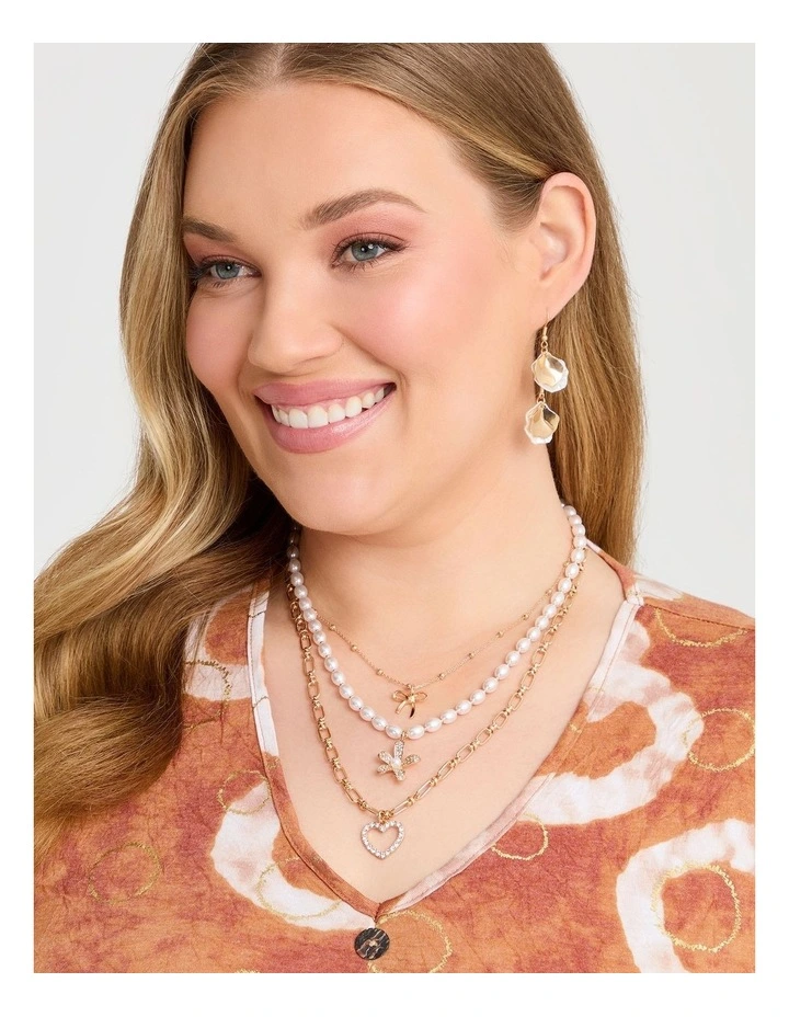 Natural Multiwear Necklace in Gold image 2