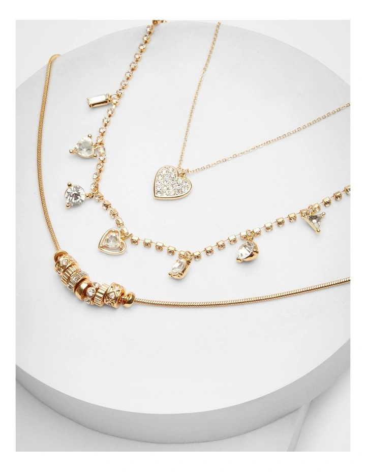 Jewel Multi Wear Necklace in Gold image 3