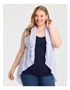 Summer Cascading Vest in Lilac