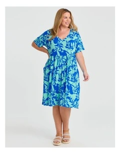 Joy Printed Dress Abstract Floral