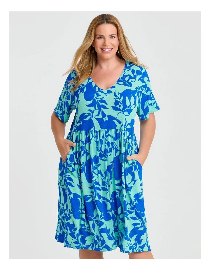 Joy Printed Dress Abstract Floral image 3