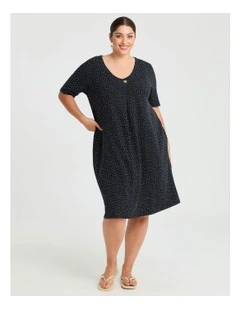 Dylan Spot Dress in Black