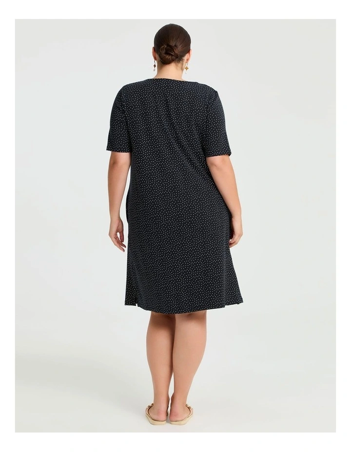 Dylan Spot Dress in Black image 2