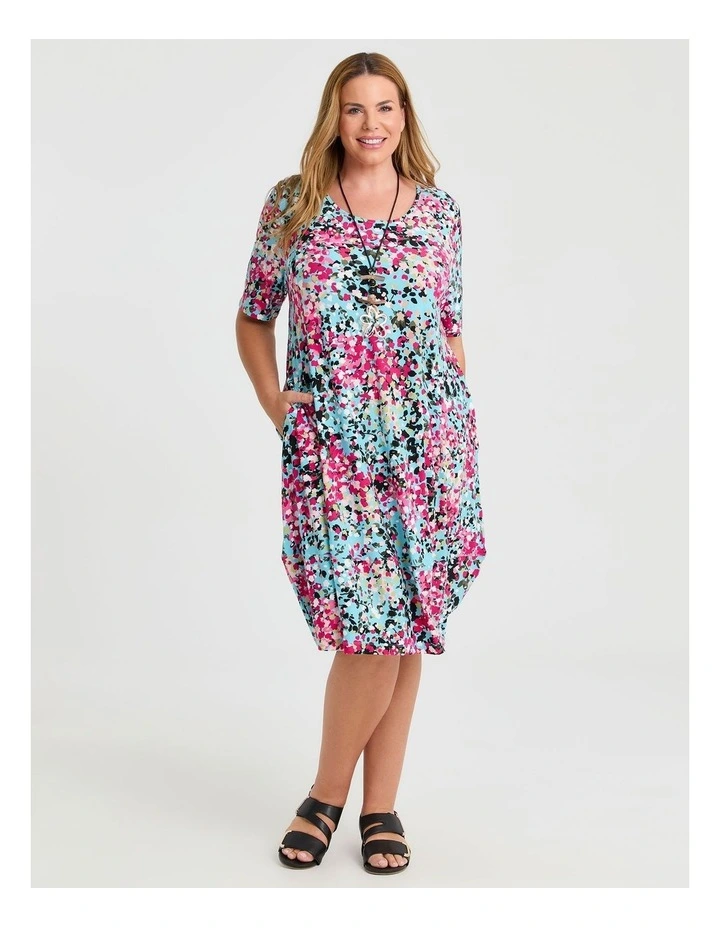 Kiara Patch Pocket Dress Black Print image 1