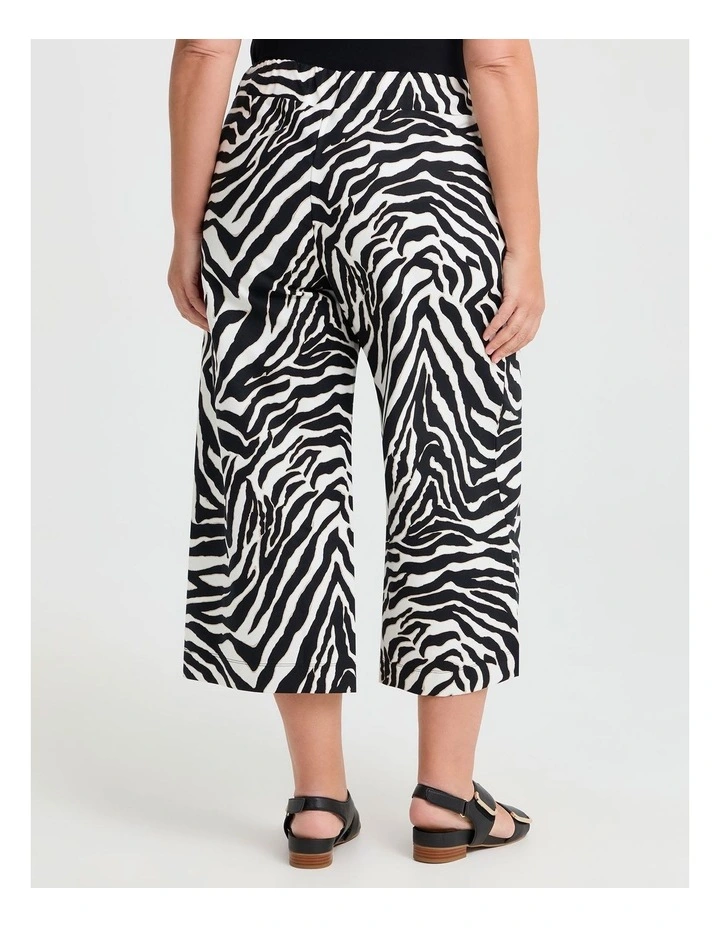 Wide Leg Crop Pant Zebra Print image 2