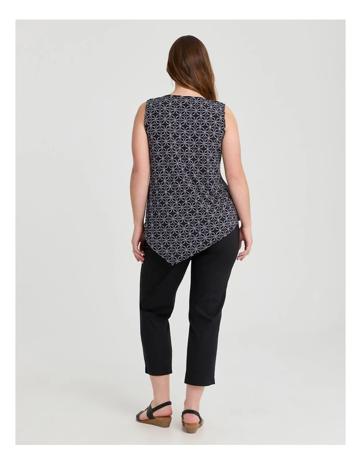 Printed Mix Media Tank Black/grey image 2