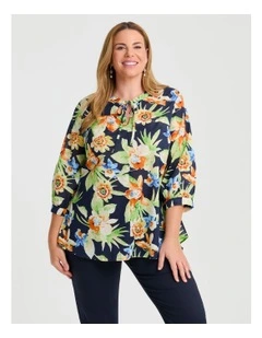 Cotton Print Top in Multi