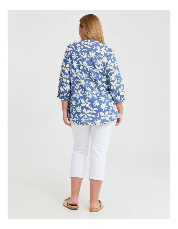 Cotton Print Top in Multi image 2