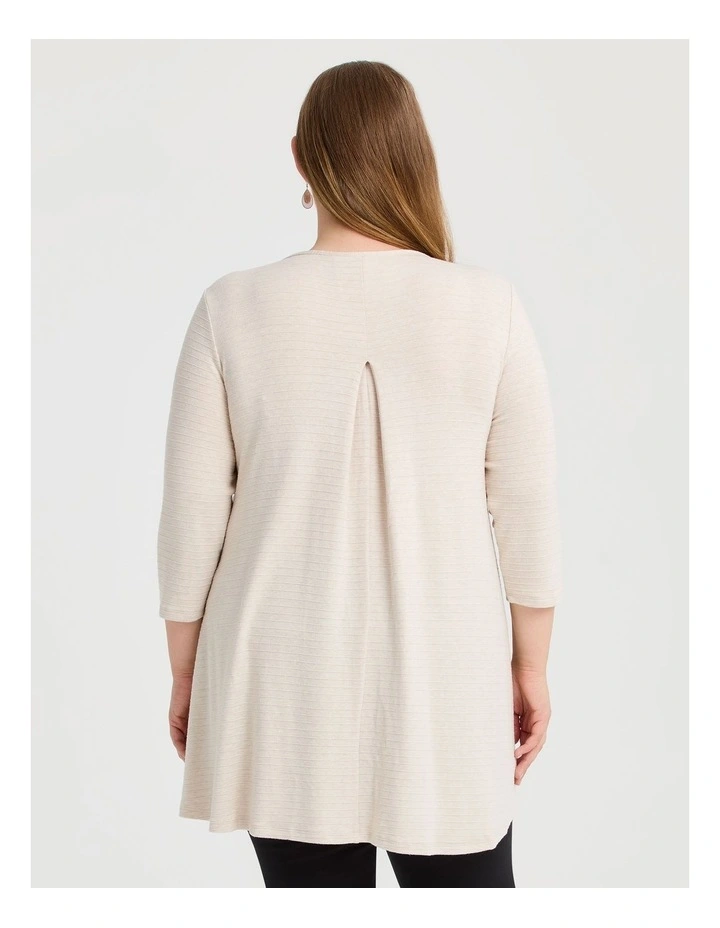 Self Stripe Top in Oatmeal image 2