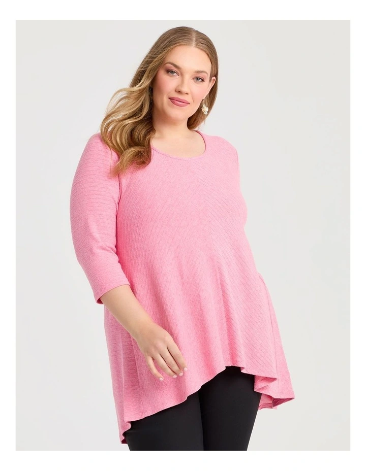 Self Stripe Top in Watermelon image 1