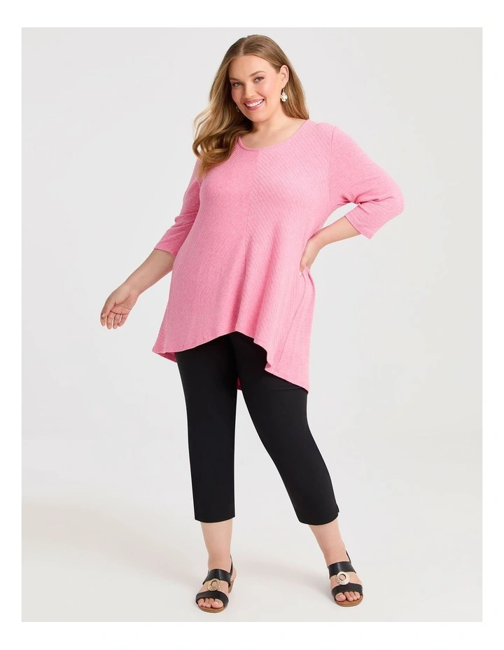 Self Stripe Top in Watermelon image 3