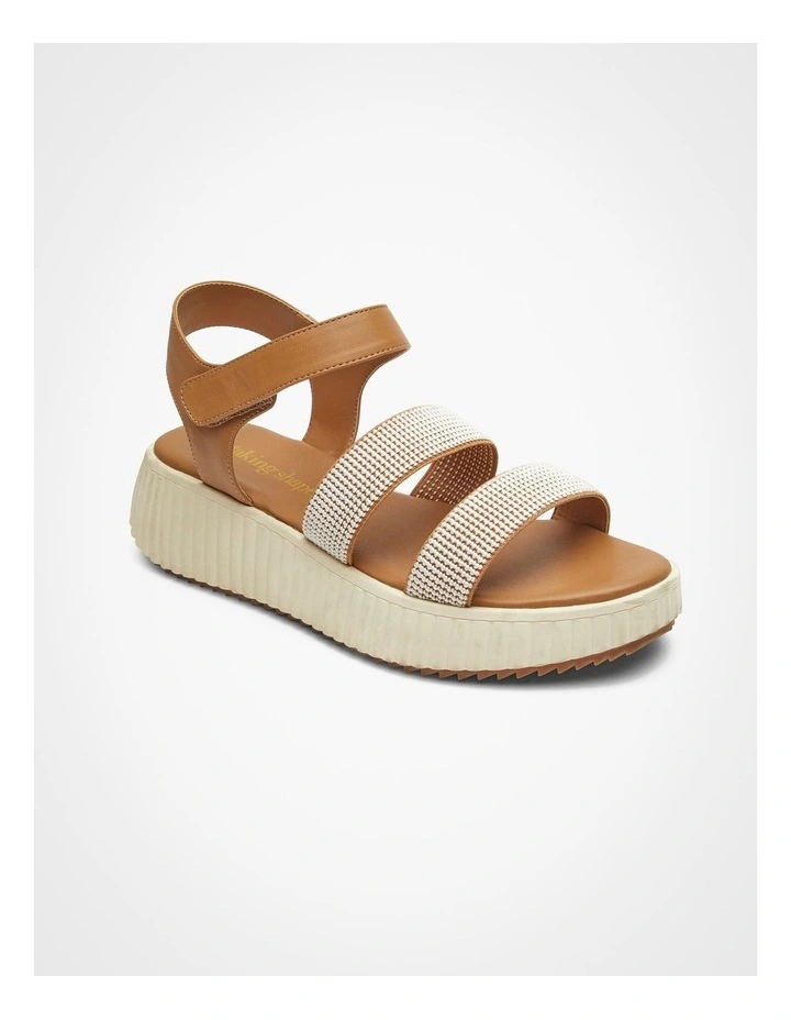 Fashion Elastic Wedge in Tan image 2