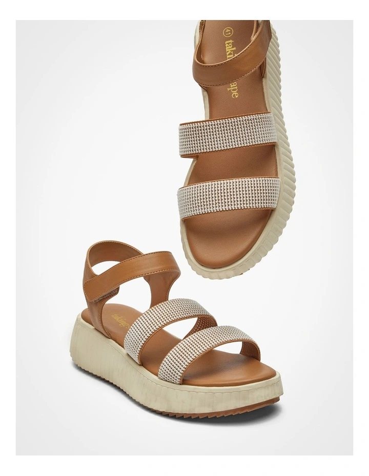 Fashion Elastic Wedge in Tan image 3