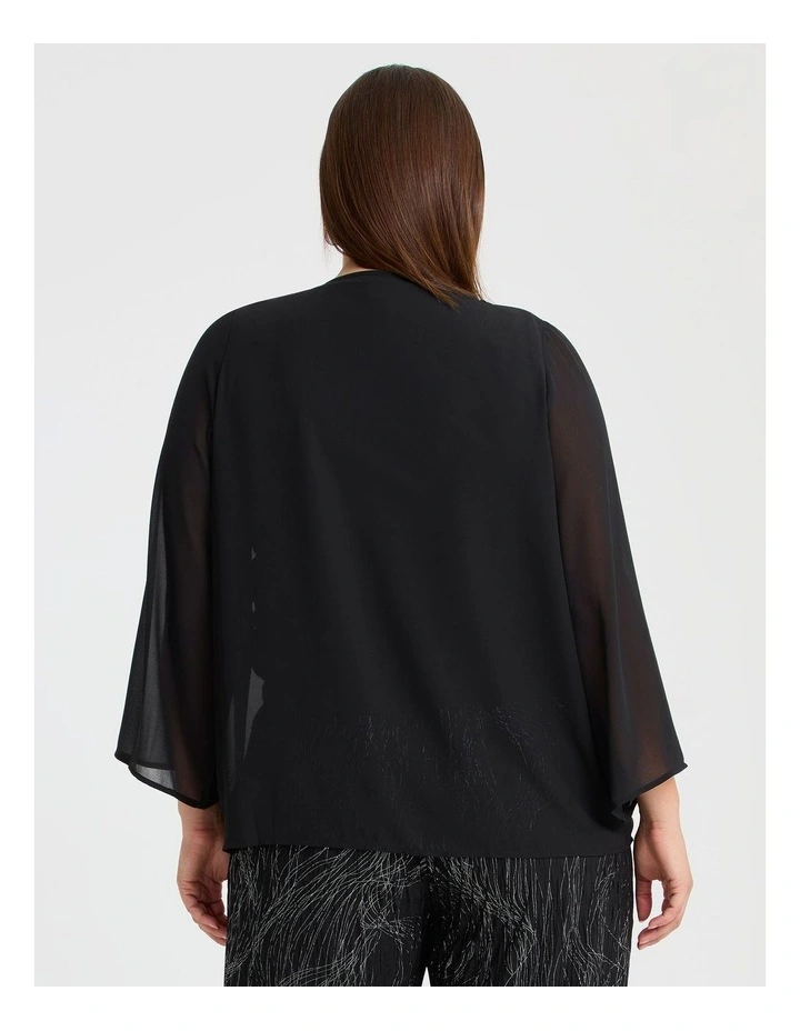 Tango Tie Shrug Top Black image 2