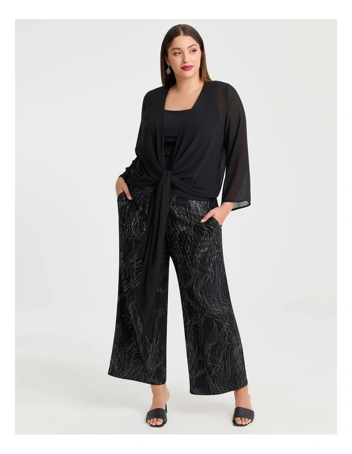 Tango Tie Shrug Top Black image 6