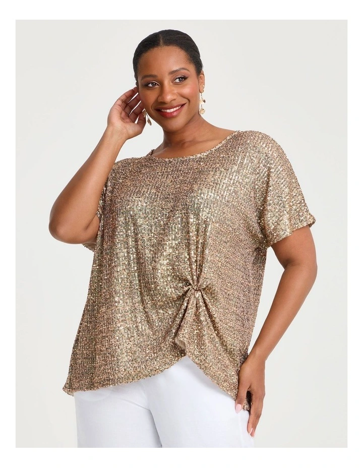 Sequin Gala Overtop Gold/multi image 1