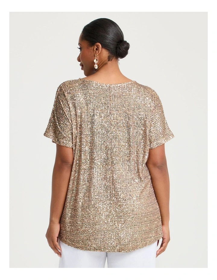 Sequin Gala Overtop Gold/multi image 2
