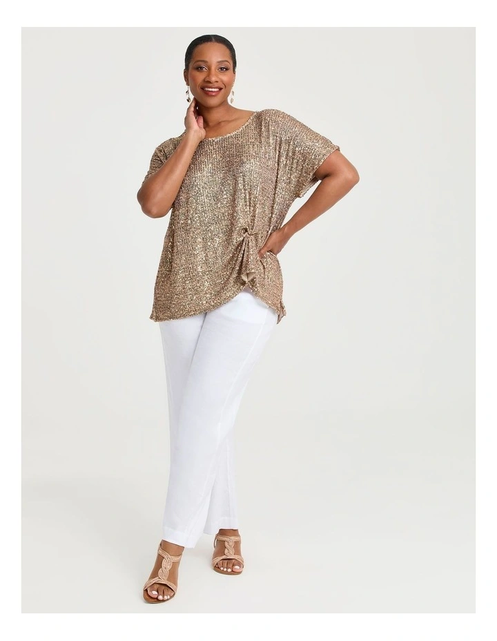 Sequin Gala Overtop Gold/multi image 3