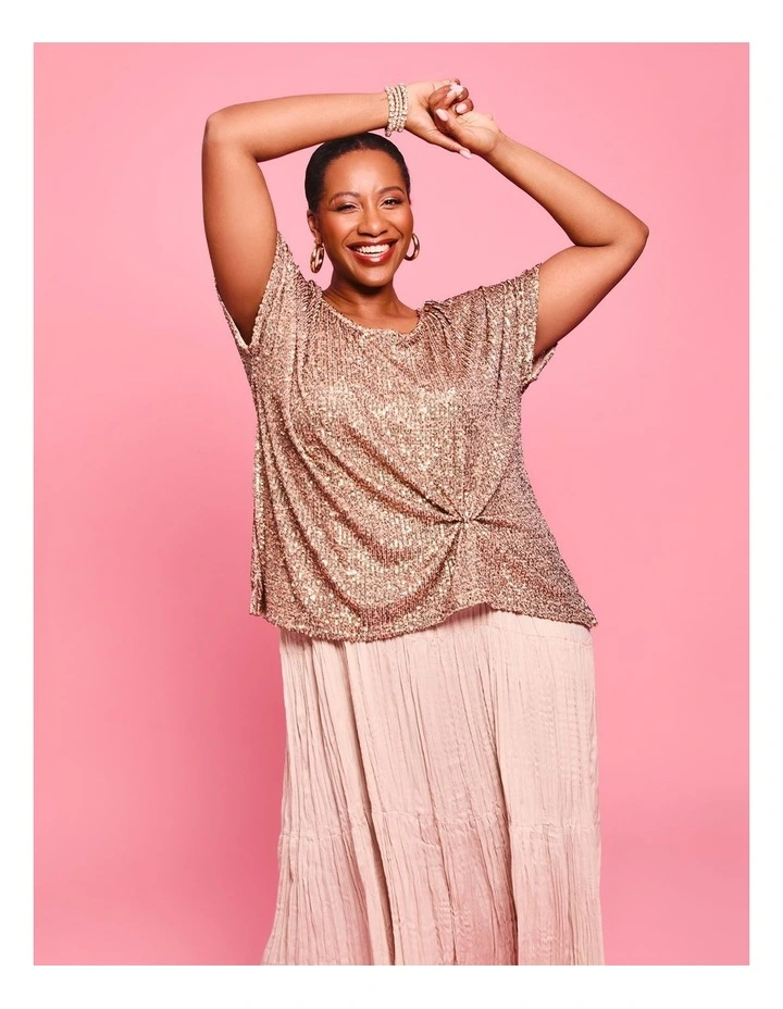 Sequin Gala Overtop Gold/multi image 4