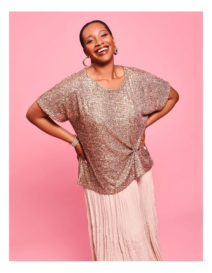 Sequin Gala Overtop Gold/multi image 5