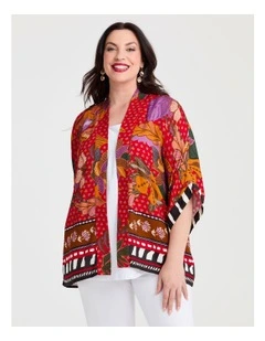 Natural Nova Abstract Kimono Print