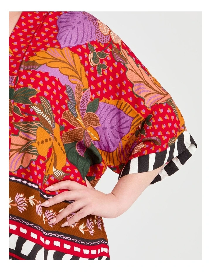 Natural Nova Abstract Kimono Print image 2