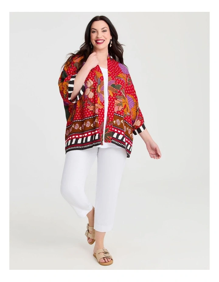 Natural Nova Abstract Kimono Print image 3