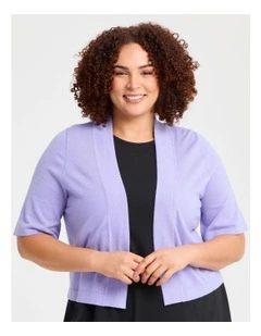 Jessie Crop Natural Cardigan Lavender
