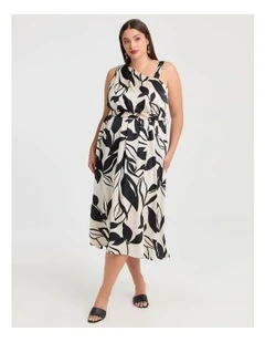 Athena One Shoulder Dress Black/beige