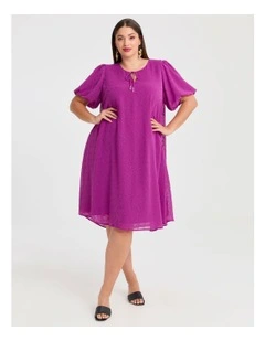 Eva Swing Cocktail Dress in Orchid Purple