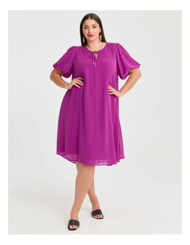 Eva Swing Cocktail Dress in Orchid Purple image 1
