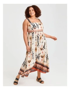 Taki Cocktail Maxi Dress Print