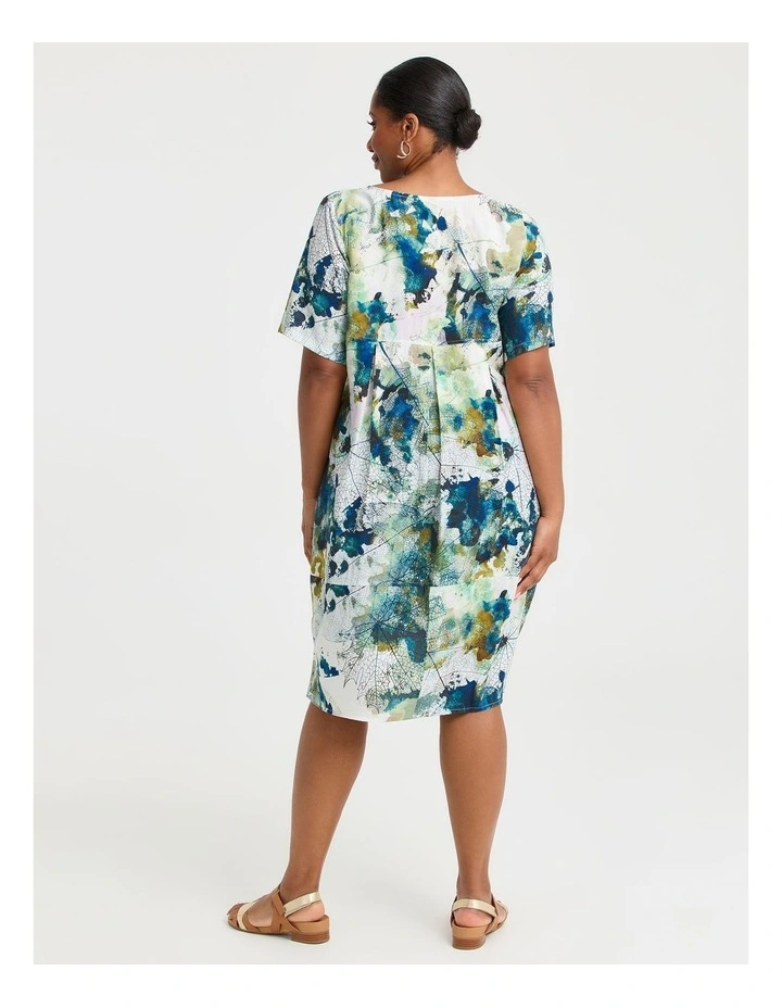Tulip Leaf Natural Dress in Print image 3