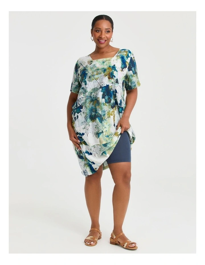 Tulip Leaf Natural Dress in Print image 4