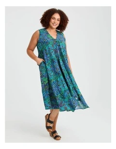 Pebble Tile Natural Dress Print