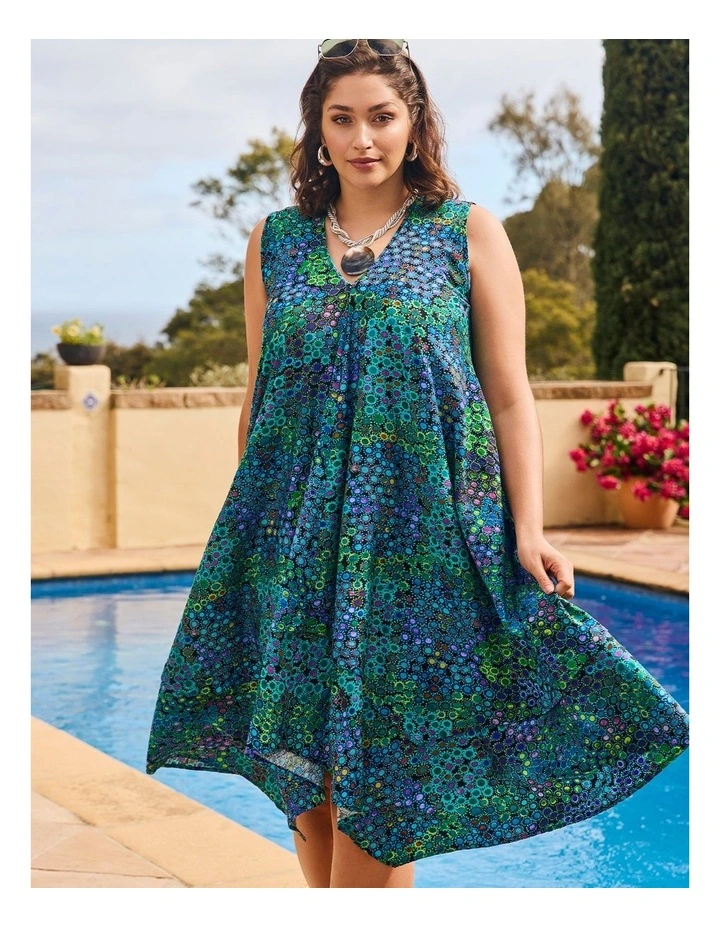 Pebble Tile Natural Dress Print image 5