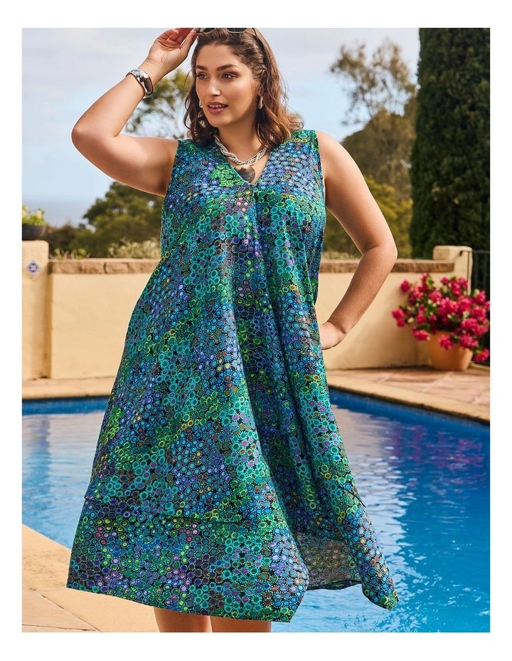 Pebble Tile Natural Dress Print image 6