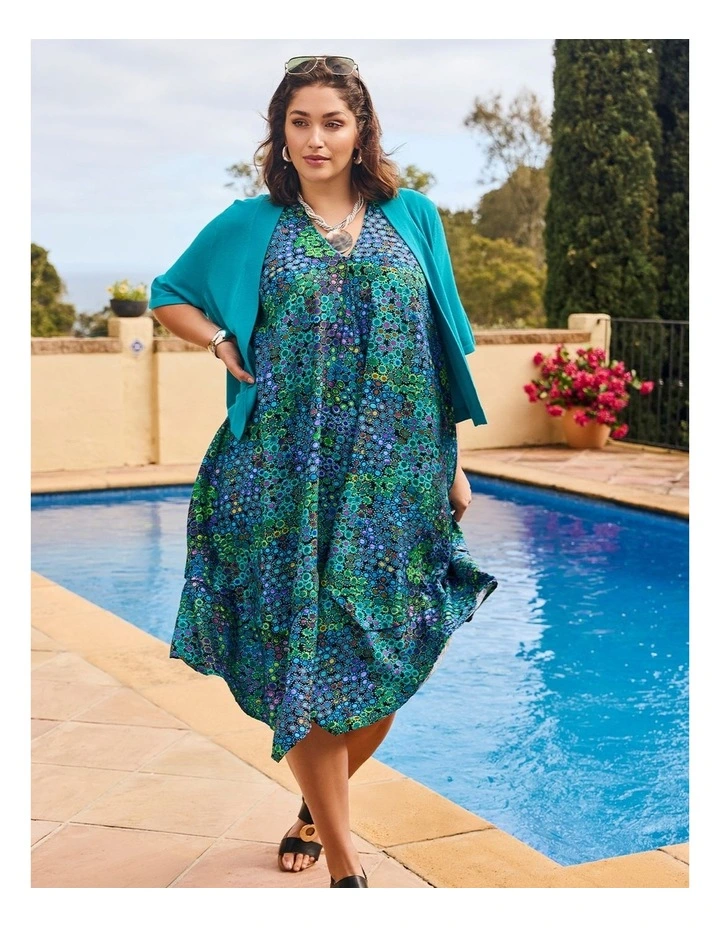 Pebble Tile Natural Dress Print image 7