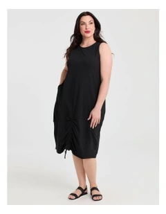 Cotton Isla Maxi Dress in Black