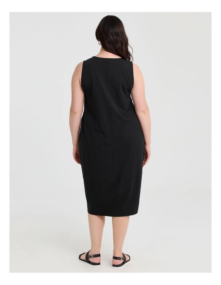 Cotton Isla Maxi Dress in Black image 2