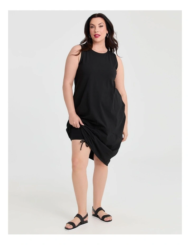 Cotton Isla Maxi Dress in Black image 4
